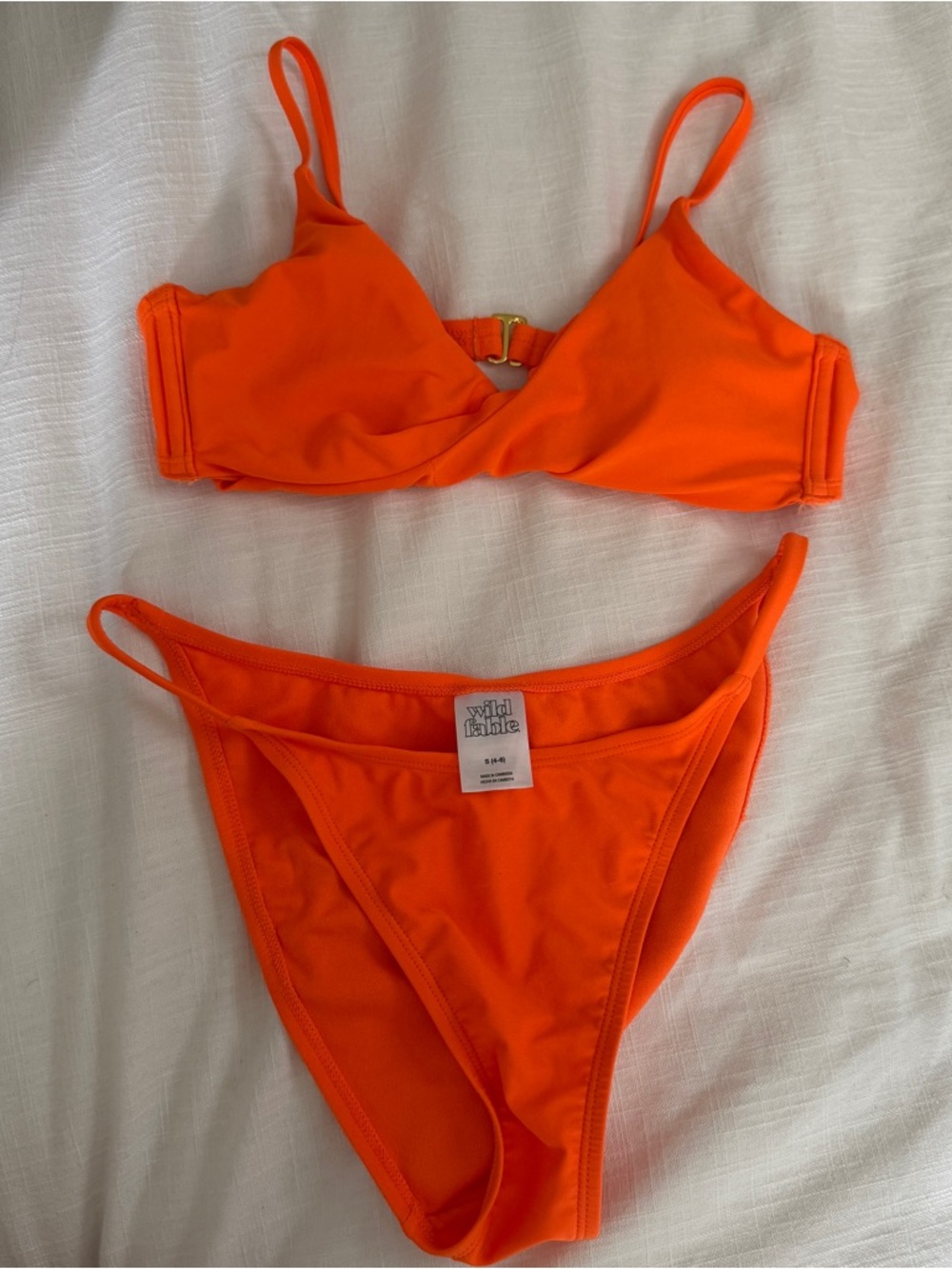 wild fable Bright Orange Two-Piece Bikini